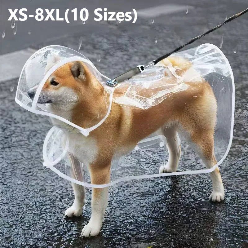 XS-8XL Pet Raincoat Transparen - Dog Raincoat recension och pris